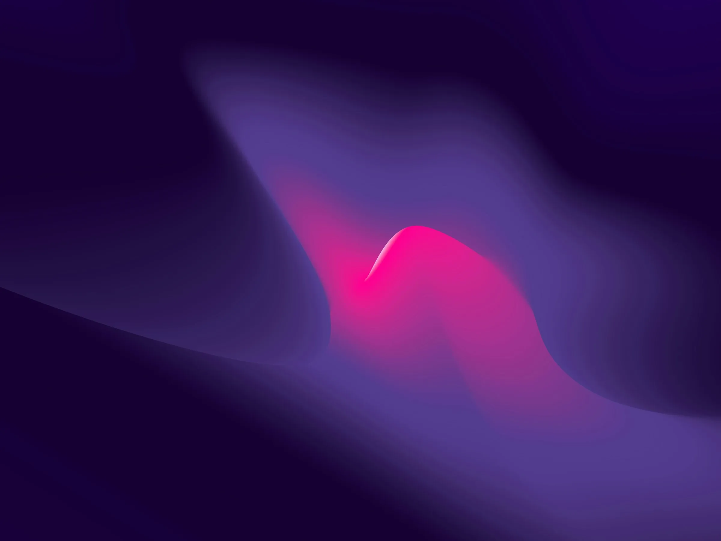 A dark violet field split by a glowing magenta ridge
