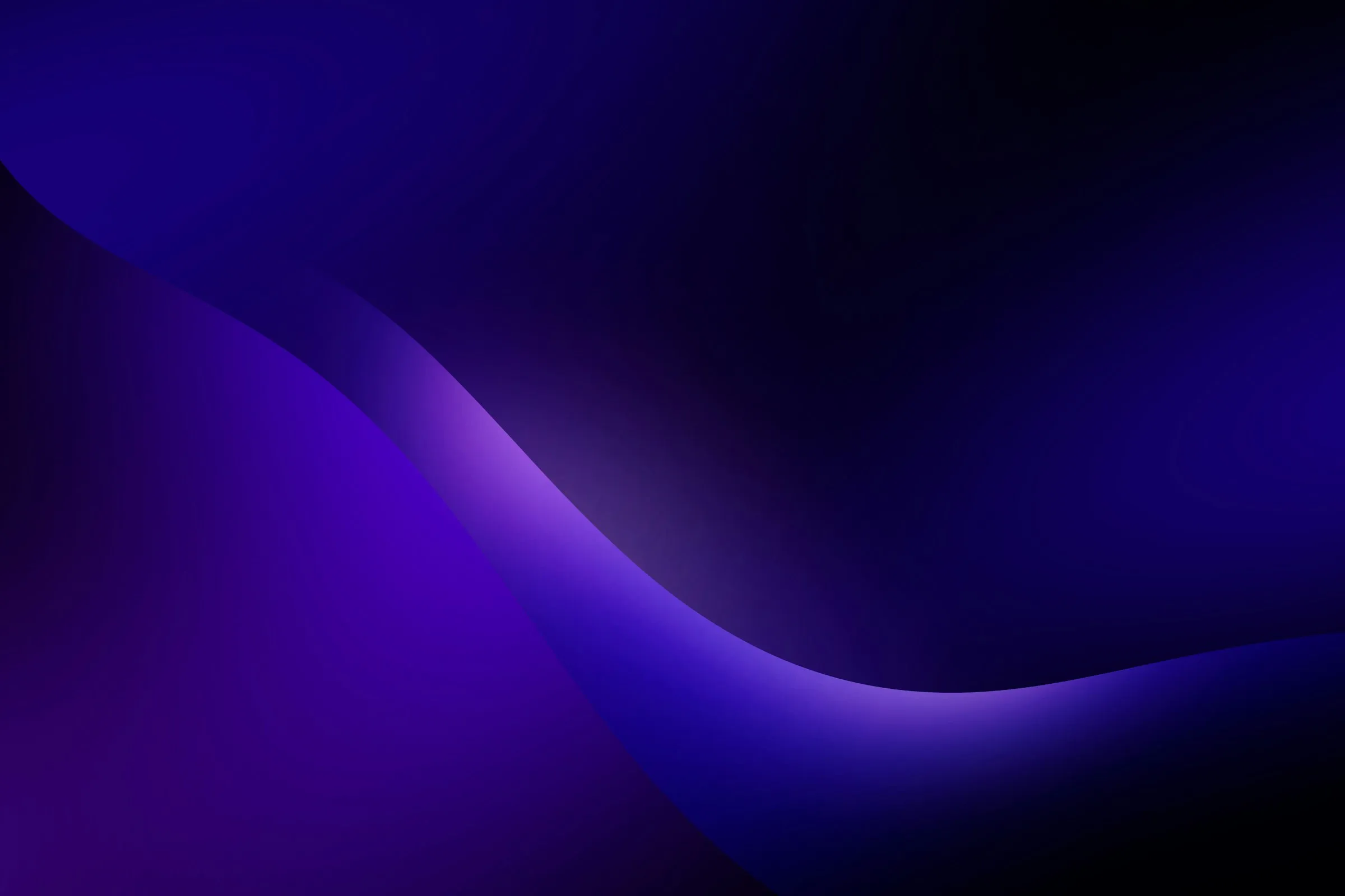 A deep violet gradient wave against a near-black field
